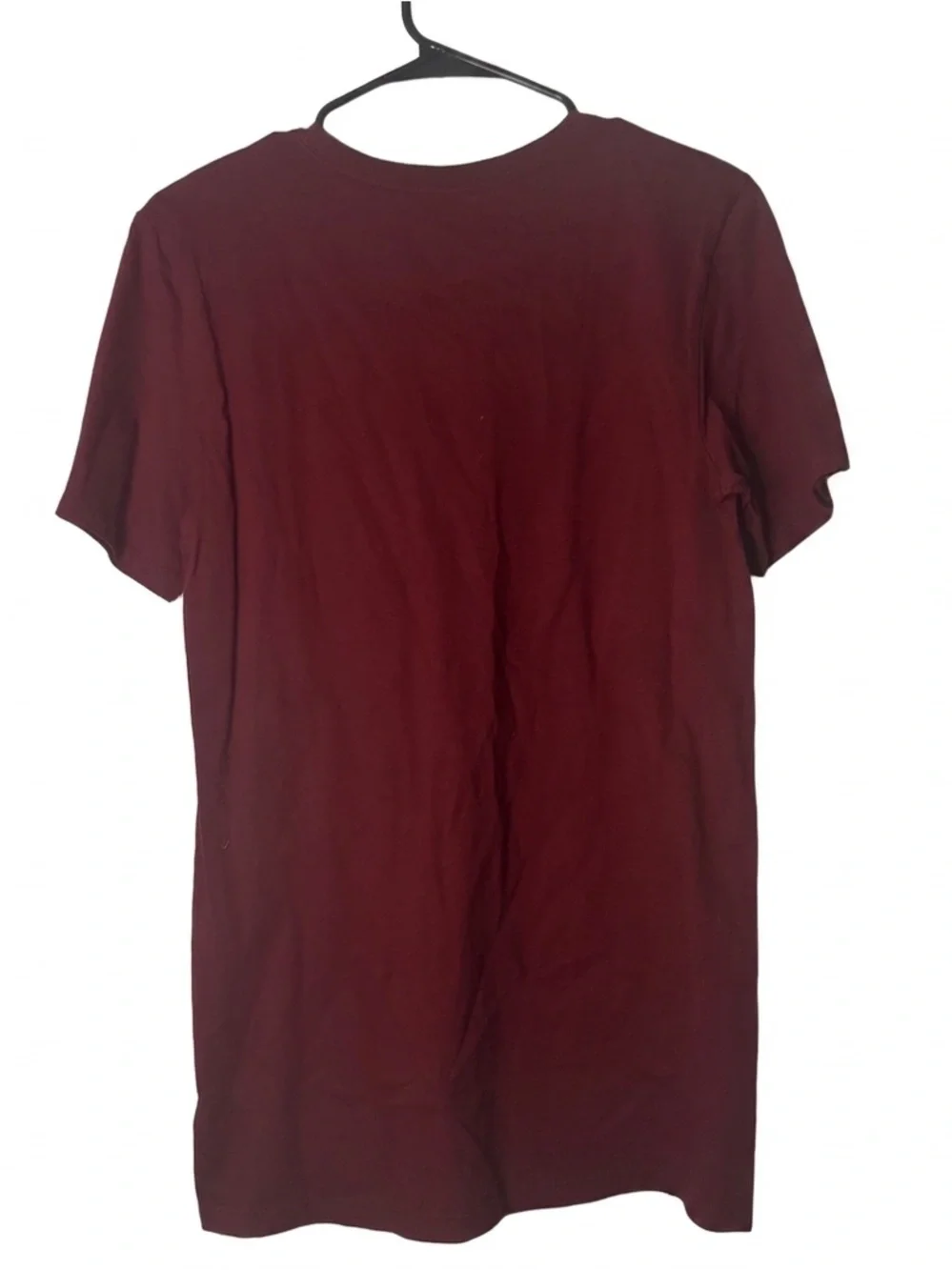 Nike Men's Graphic Short Sleeve T-shirt Maroon/Burgundy Stacked Block Text Logo